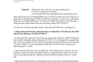 Công văn 893/SGDĐT-CTTT-KHCN 2022 thích ứng COVID19 bảo đảm dạy học Sở Giáo dục Hà Nội