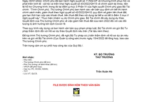 Công văn 3028/BTC-QLCS 2022 thẩm định dự thảo Quyết định của Thủ tướng