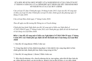 Nghị định 25/2022/NĐ-CP sửa đổi Nghị định 47/2011/NĐ-CP hướng dẫn Luật Bưu chính