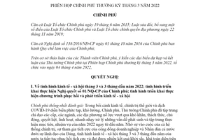 Nghị quyết 50/NQ-CP 2022 phiên họp Chính phủ thường kỳ tháng 3