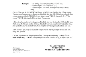 Công văn 1250/VKSTC-V16 2022 tuyên truyền gương điển hình tiên tiến