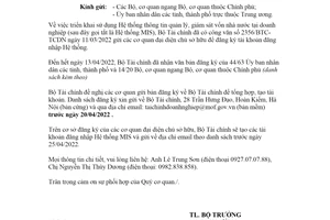Công văn 3360/BTC-TCDN 2022 đăng ký Hệ thống thông tin giám sát vốn nhà nước tại doanh nghiệp