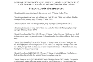 Quyết định 11/2022/QĐ-UBND chức năng nhiệm vụ quyền hạn Sở Tài nguyên Bình Dương