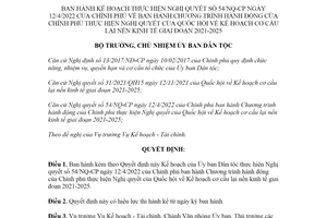 Quyết định 296/QĐ-UBDT 2022 thực hiện Nghị quyết 54/NQ-CP cơ cấu lại nền kinh tế