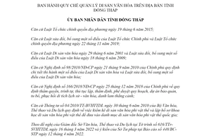 Quyết định 04/2022/QĐ-UBND Quy chế quản lý di sản văn hóa Đồng Tháp