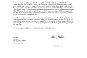 Công văn 512/GSQL-GQ1 2022 thông báo tình hình ùn tắc phía Trung Quốc