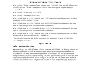 Quyết định 23/2022/QĐ-UBND điều kiện quy mô tách khu đất thành dự án độc lập Long An